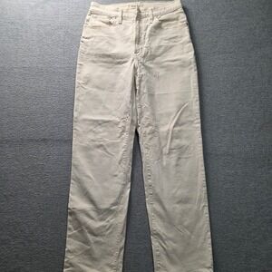 Madewell Womens Size 29 High Rise Straight Leg Jeans Cream Ecru Denim Pants